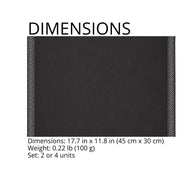 Charlo's Set of 4 Rectangular Placemats Melindrosa Flapper 18