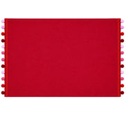 Charlo’s Set of 4 Rectangular Placemats Pom Pom Red 18