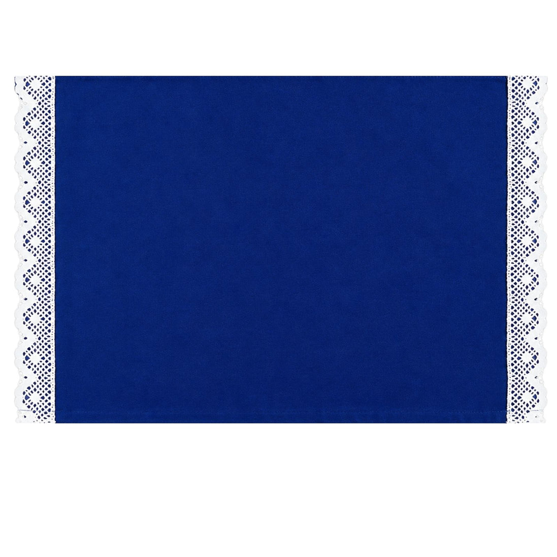 Charlo’s Set of 4 Rectangular Placemats Blue and White Embroidery 18" x 12"