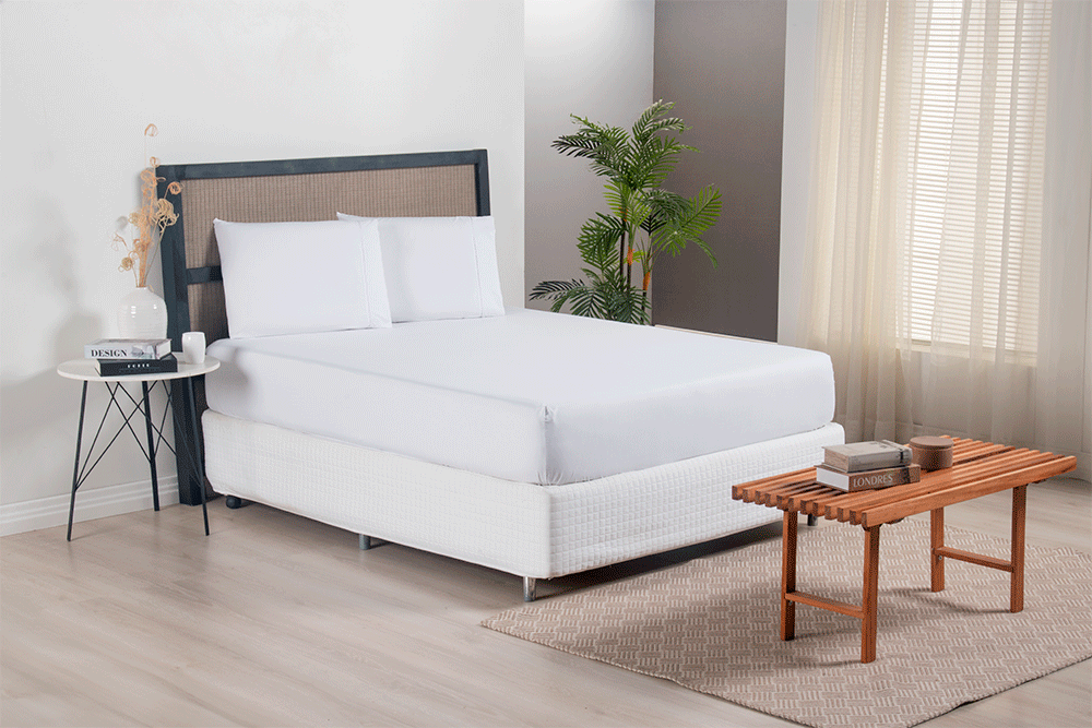 King Bed Sheet Set 3 Pieces Micropercale 300 Thread Count with Fitted Sheet 80 x 76 x 15.7 in – Soft & Elegant Bedding