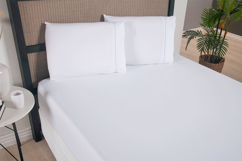 King Bed Sheet Set 3 Pieces Micropercale 300 Thread Count with Fitted Sheet 80 x 76 x 15.7 in – Soft & Elegant Bedding