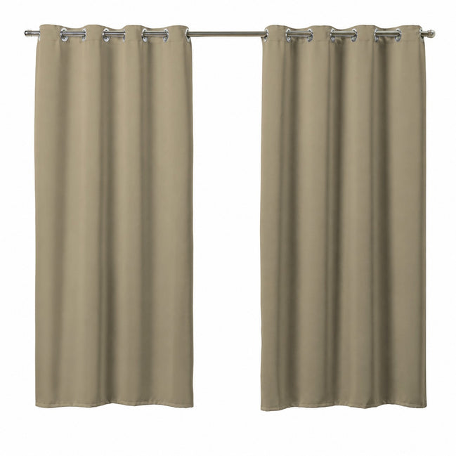 Maison Charlo Basic Blackout Curtains – Beige – 102 x 71 in – Set of 2 Panels