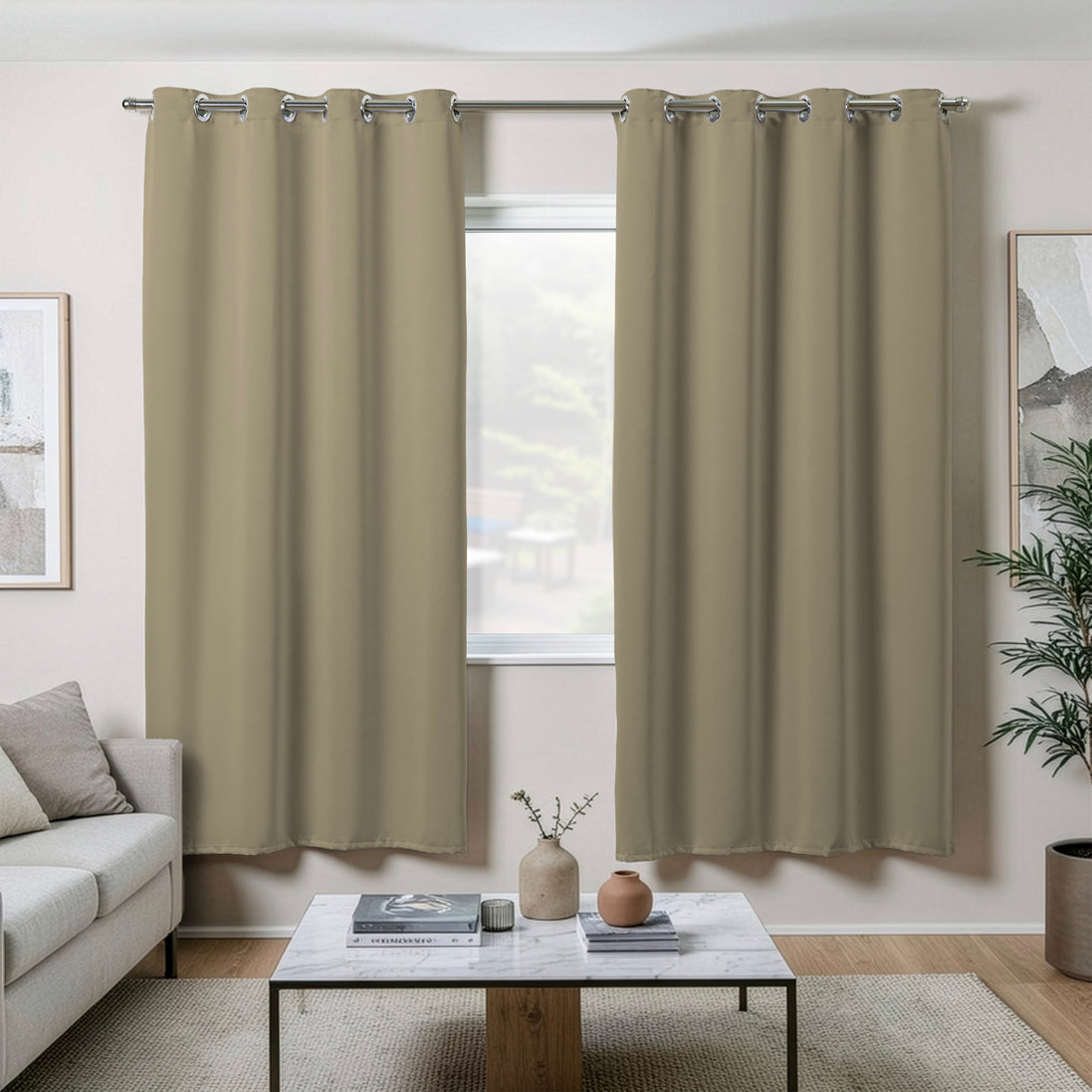 Cortina Basic Blackout Tecido Corta Luz 3,00x2,50m para Varão Simples 2m