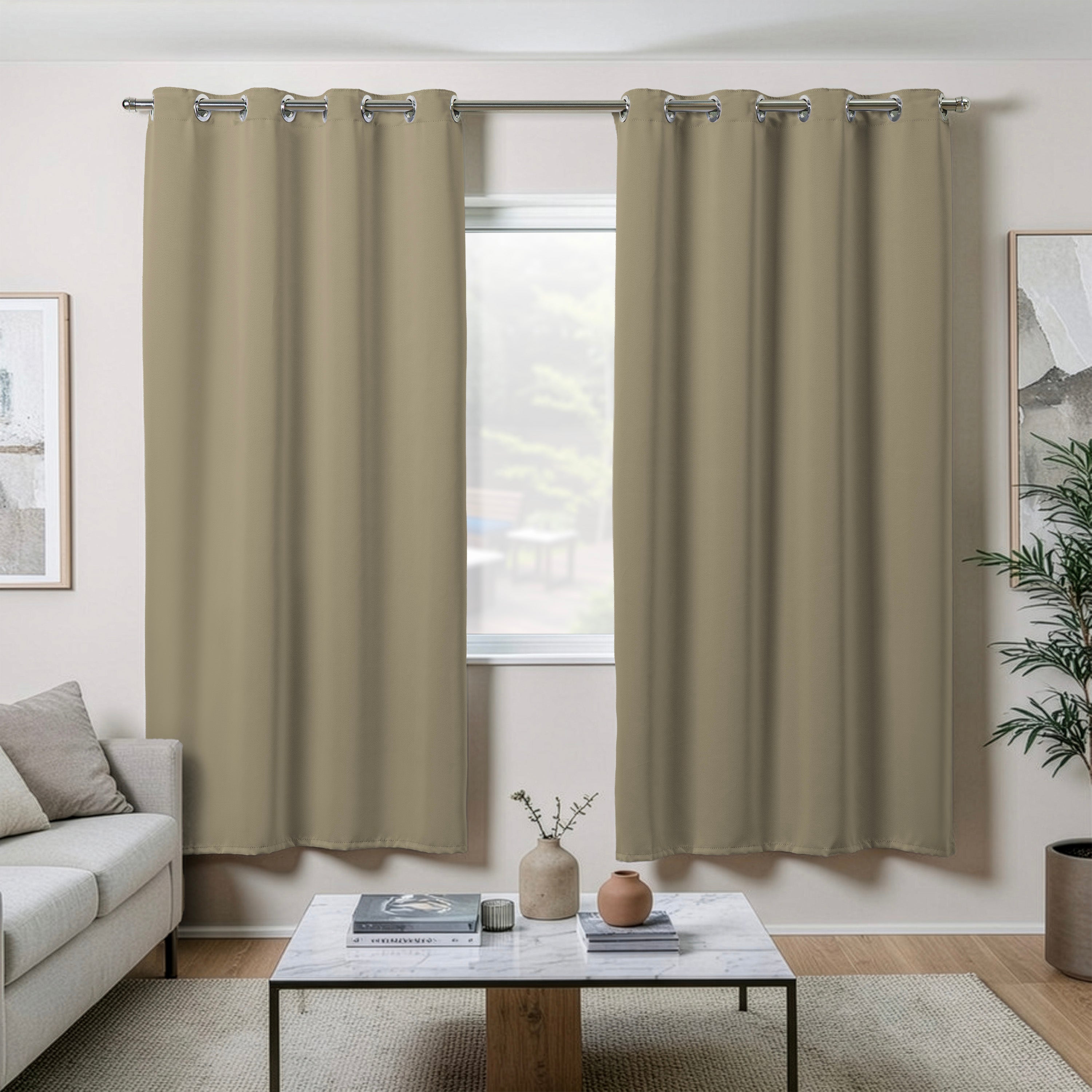 Cortina Basic Blackout Tecido Corta Luz 3,00x2,50m para Varão Simples 2m