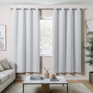 Maison Charlo Basic Blackout Curtains – White – 236 x 98 in – Set of 2 Panels