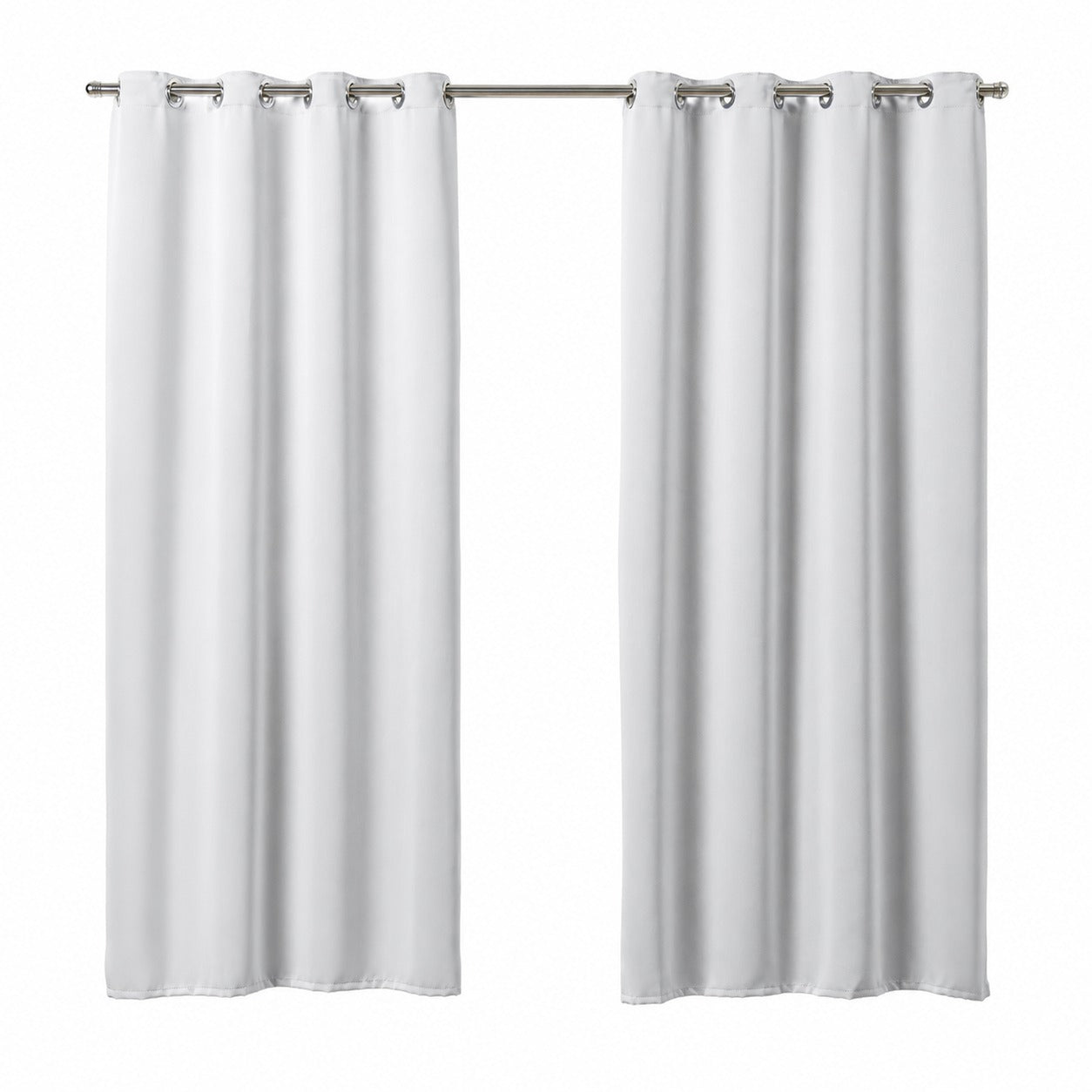 Maison Charlo Basic Blackout Curtains – White – 236 x 98 in – Set of 2 Panels