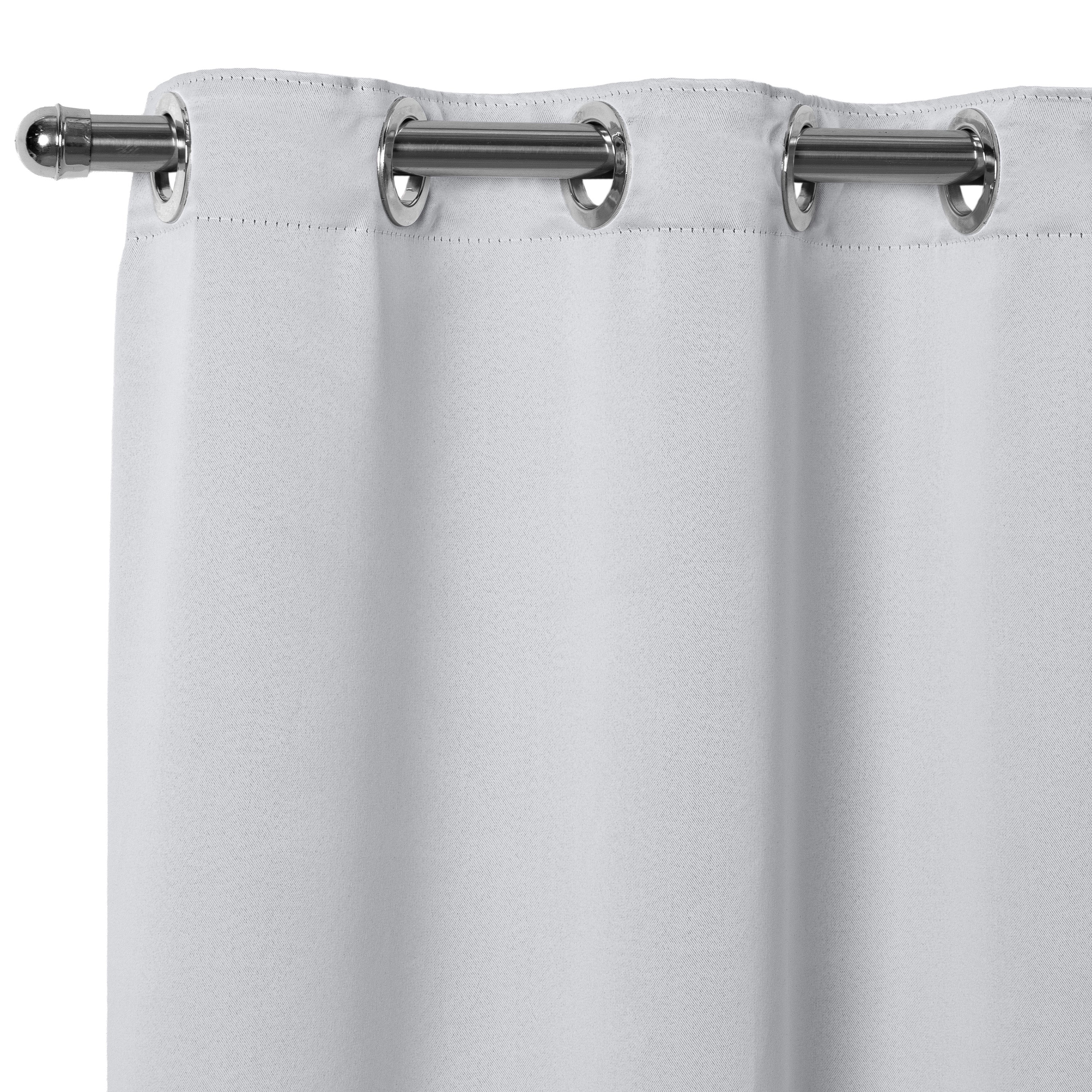 Maison Charlo Basic Blackout Curtains – White – 102 x 71 in – Set of 2 Panels