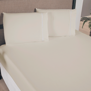 King Bed Sheet Set 3 Pieces Micropercale 300 Thread Count with Fitted Sheet 80 x 76 x 15.7 in – Soft & Elegant Bedding
