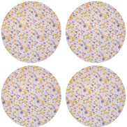 Charlo's Set of 4 Round Placemats Covers Aurora Bloom Flower 14 Dia inch