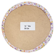 Charlo's Set of 4 Round Placemats Covers Aurora Bloom Flower 14 Dia inch