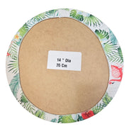 Set of 4 Round Placemats Covers Black Toucan 14 Dia inch