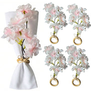 Set of 4 Tiemi  Adjustable Cherry Blossom Napkin Rings | Maison Charlô