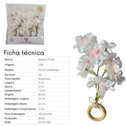Set of 4 Tiemi  Adjustable Cherry Blossom Napkin Rings | Maison Charlô