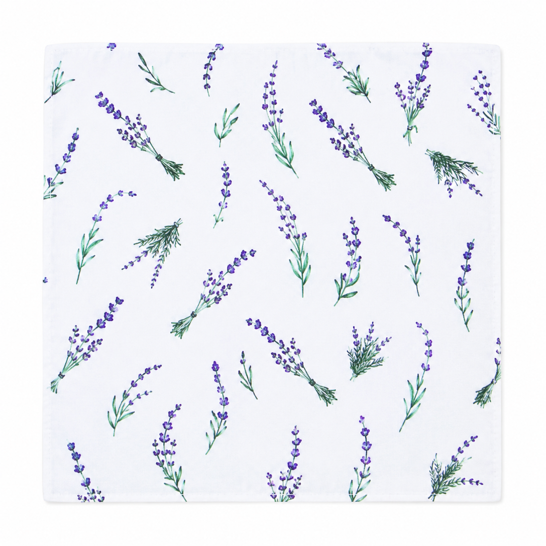 Set of 12 Synthetic Cloths Napkins Lavender Garden 13.8 x 13.8 in