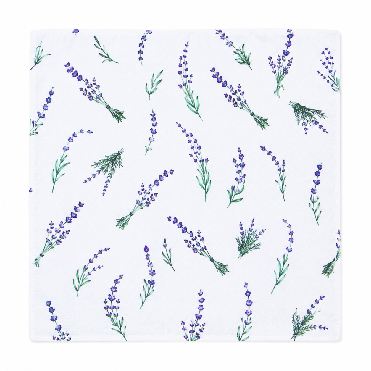 Set of 12 Synthetic Cloths Napkins Lavender Garden 13.8 x 13.8 in
