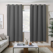 Maison Charlo Basic Blackout Curtains – Charcoal – 236 x 98 in – Set of 2 Panels
