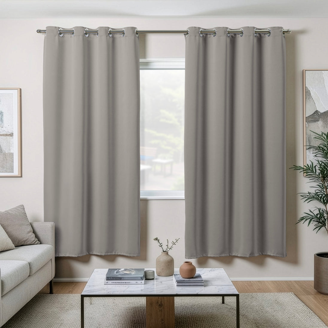 Maison Charlo Basic Blackout Curtains – Gray – 102 x 71 in – Set of 2 Panels