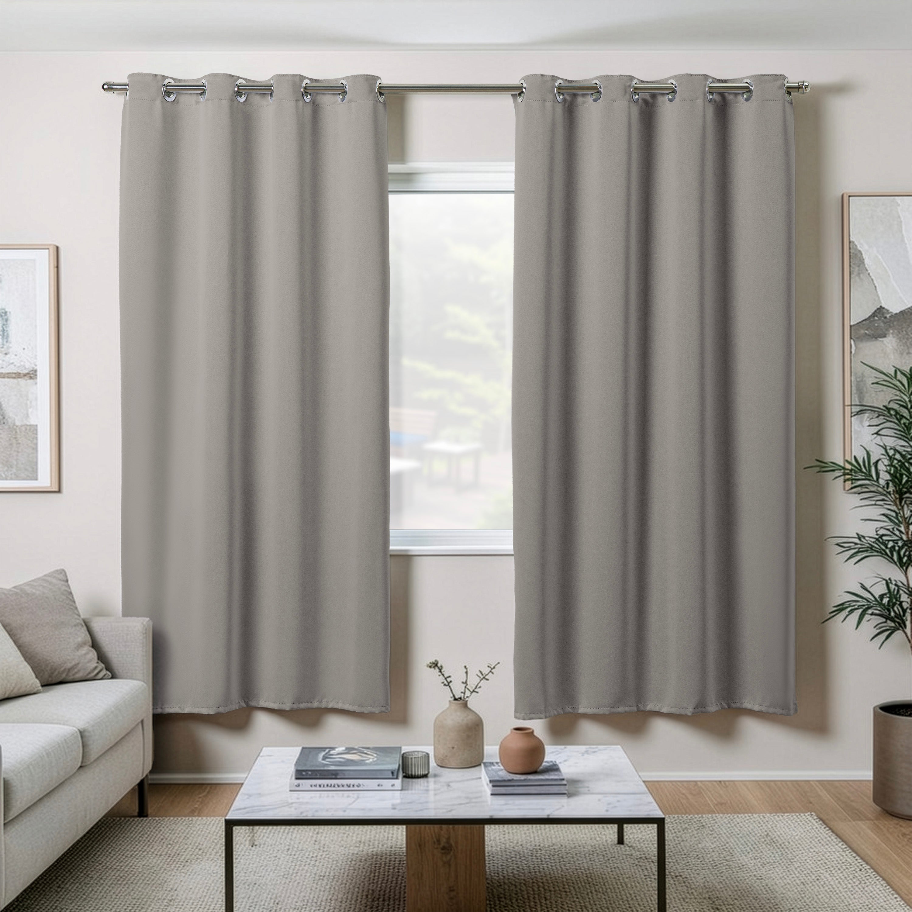 Maison Charlo Basic Blackout Curtains – Gray – 102 x 71 in – Set of 2 Panels