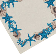 Charlo’s Set of 4 Cloth Napkin Coastal Starfish 18