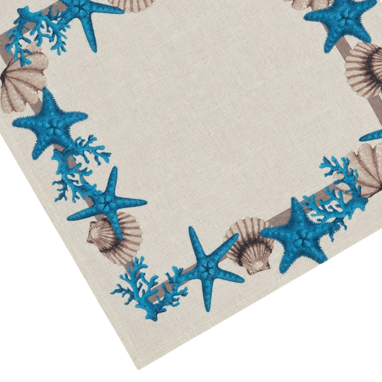 Charlo’s Set of 4 Cloth Napkin Coastal Starfish 18