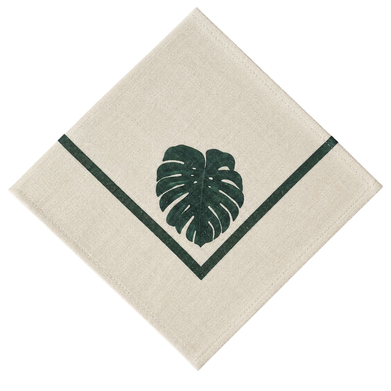 Charlo’s Set of 4 Cloth Napkin Minimalist Monstera 18