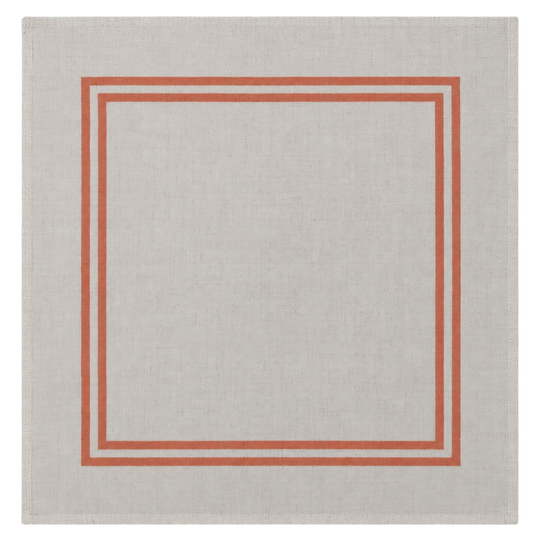 Charlo’s Set of 4 Cloth Napkin Double Border Coral 18" x 18"