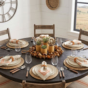 Charlo’s Set of 4 Cloth Napkin Double Border Coral 18