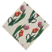 Charlo’s Set of 4 Cloth Napkin Spring Tulip 18