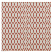 Charlo’s Set of 4 Cloth Napkin Terracotta Geometric Linen Blend 18