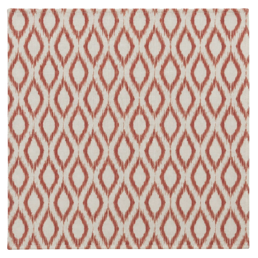 Charlo’s Set of 4 Cloth Napkin Terracotta Geometric Linen Blend 18" x 18"
