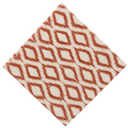 Charlo’s Set of 4 Cloth Napkin Terracotta Geometric Linen Blend 18