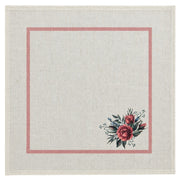 Charlo’s Set of 4 Rosé Floral Cloth Napkins Blend 18