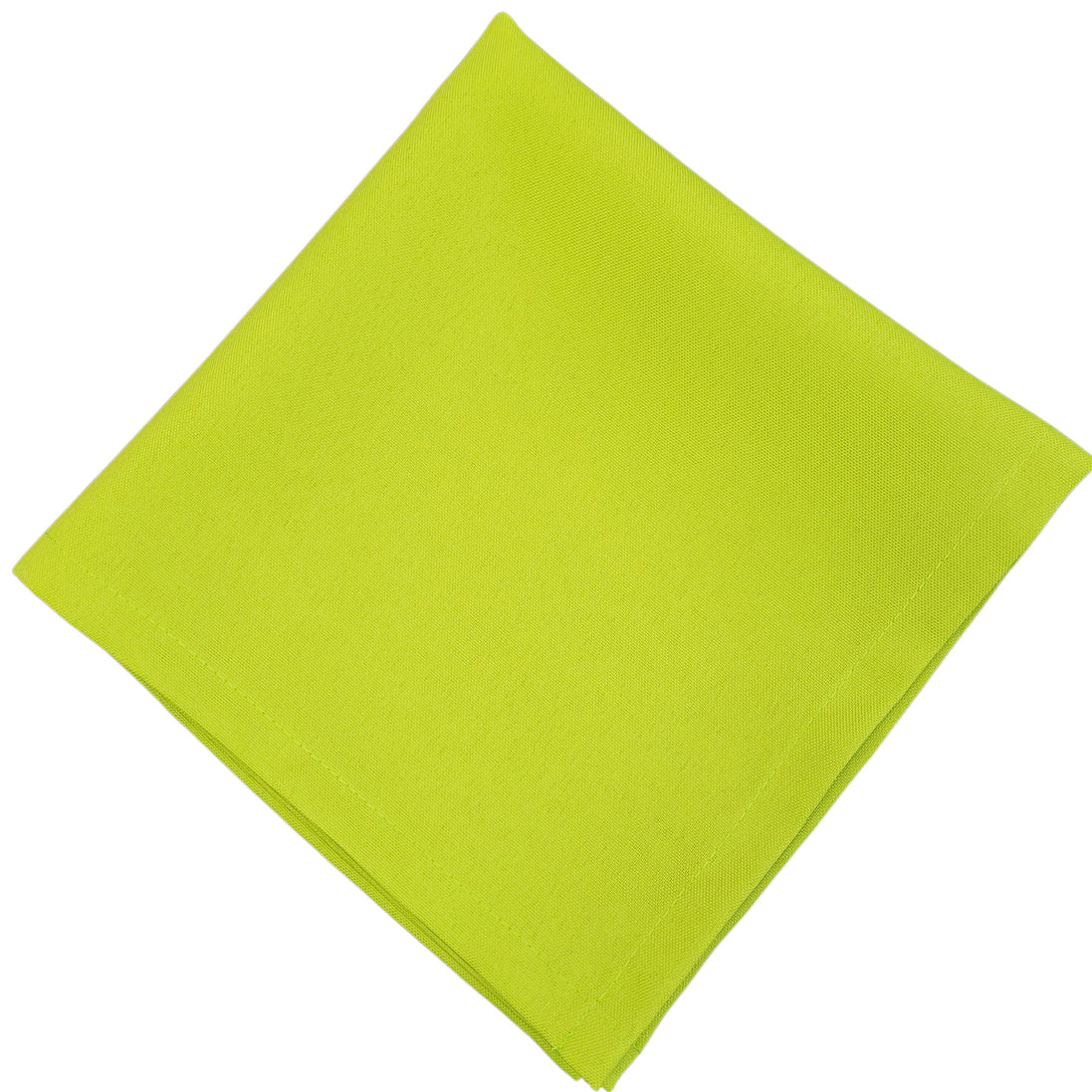 Charlo's Synthetic Cloth Napkins Set of 4 Solid Lemon Green 16" by 16"
