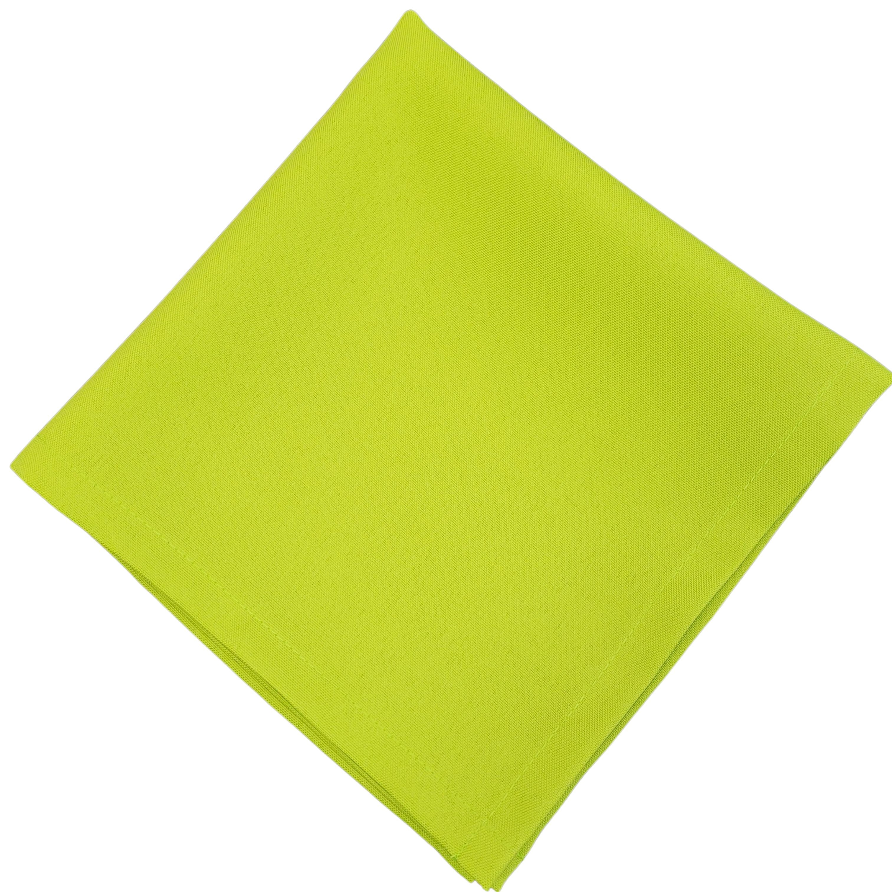 Charlo's Synthetic Cloth Napkins Set of 4 Solid Lemon Green 16