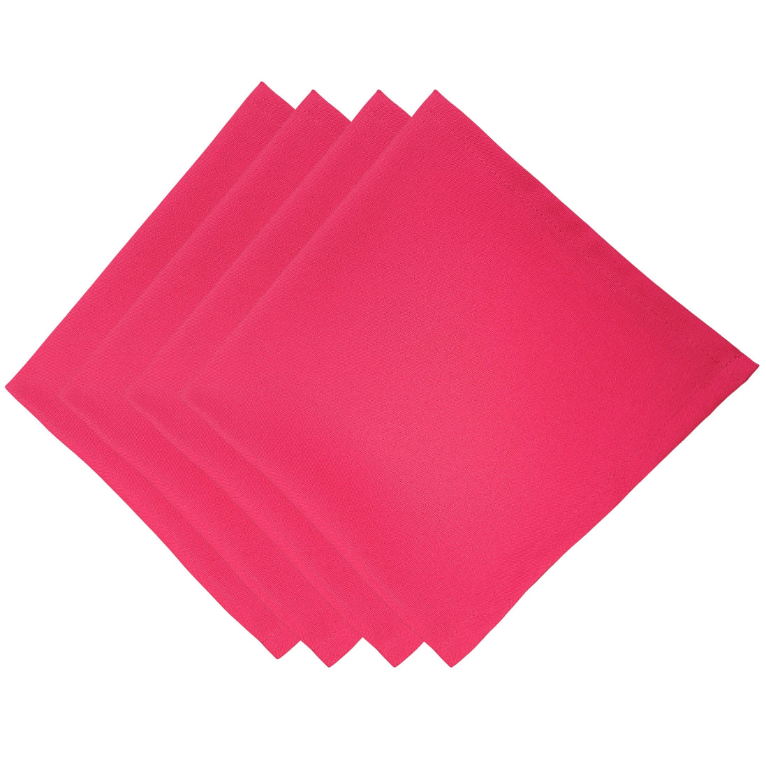 Charlo's Synthetic Cloth Napkins Set of 4 Solid Pink 16" by 16"
