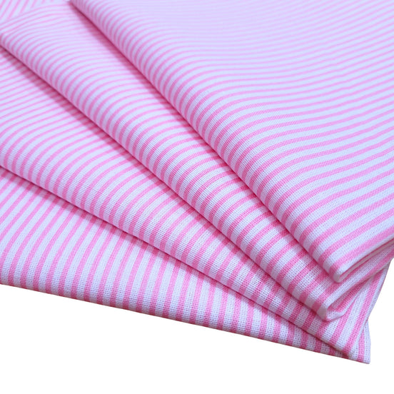 Charlo's Set of 4 Pink Striped 100% Cotton Cloth Napkins 15" by 15" Washable Reusable