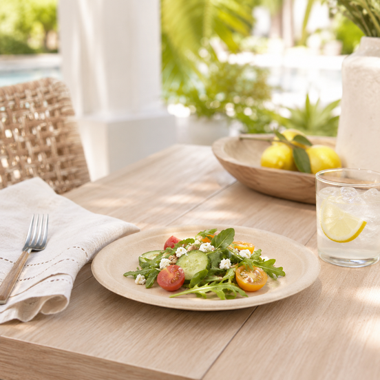 Corn Fiber Plates 9 in — Eco Hosting Tableware, Pack of 20
