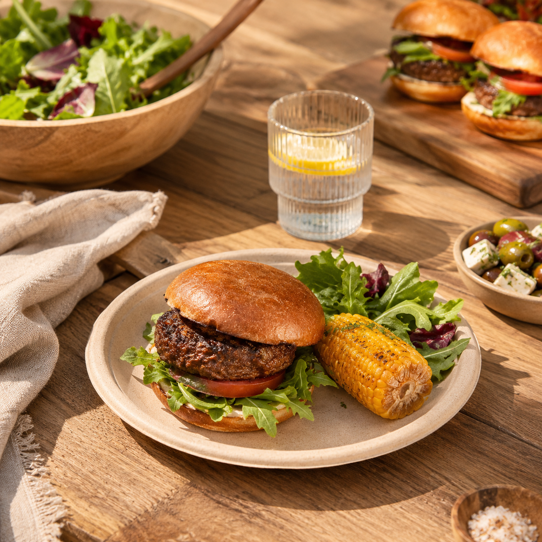 Corn Fiber Plates 9 in — Eco Hosting Tableware, Pack of 20