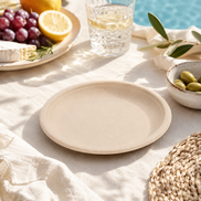 Corn Fiber Plates 9 in — Eco Hosting Tableware, Pack of 20