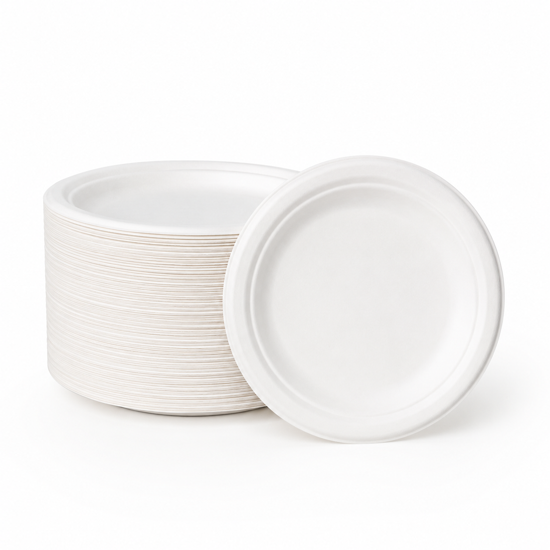 Sugarcane Bagasse Plates 9 in — Eco Hosting Tableware, Pack of 20