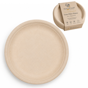 Corn Fiber Plates 9 in — Eco Hosting Tableware, Pack of 20