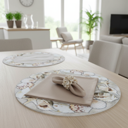 Charlo's Synthetic Cloth Napkins Set of 4 Solid Beige 16