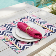 Charlo's Synthetic Cloth Napkins Set of 4 Solid Pink 16