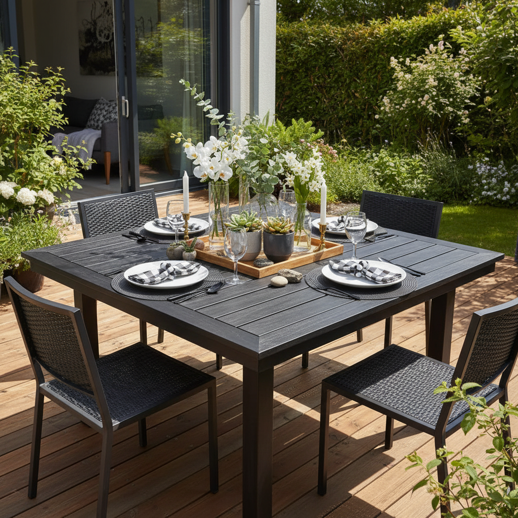 Charlo's Synthetic Cloth Napkins Set of 4 Plaid Black 16