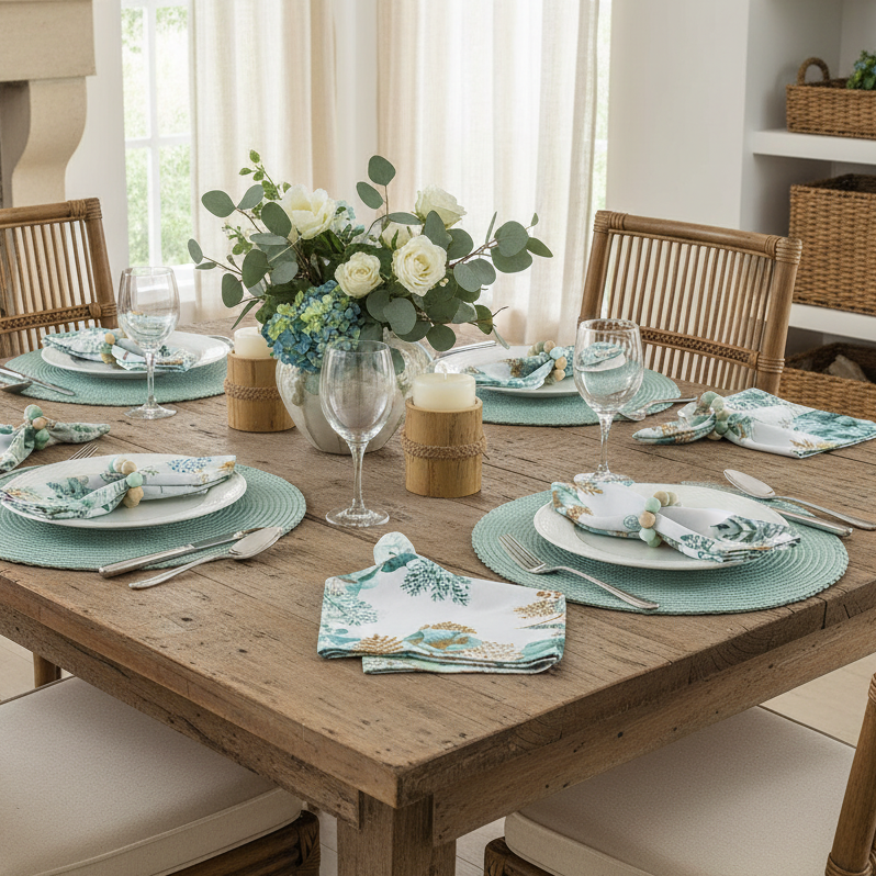 Charlo's Cloth Napkins Set of 4 Pure Beauty 16