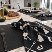 Charlo's Cloth Napkins Set of 4 Beef Gourmet 16