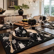 Charlo's Cloth Napkins Set of 4 Beef Gourmet 16
