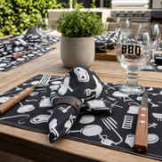 Charlo's Cloth Napkins Set of 4 Beef Gourmet 16