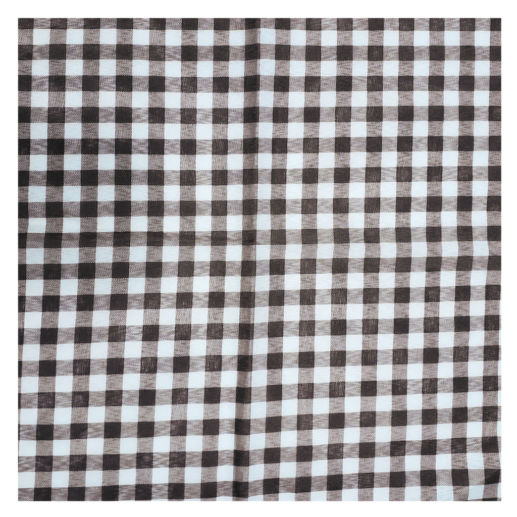 Charlo's Synthetic Cloth Napkins Set of 4 Plaid Brown 16