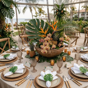 Charlo's Set 6 Green Monstera Leaf Tropical Napkin Rings Ecofriendly Pack for dining table decor